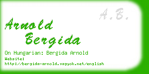 arnold bergida business card